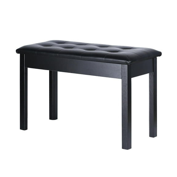 Almencla Keyboard Bench Padded Keyboard Seat Heavy Duty Sturdy Piano Bench Piano Stool for Electronic Piano Musical Instrument Playing Black