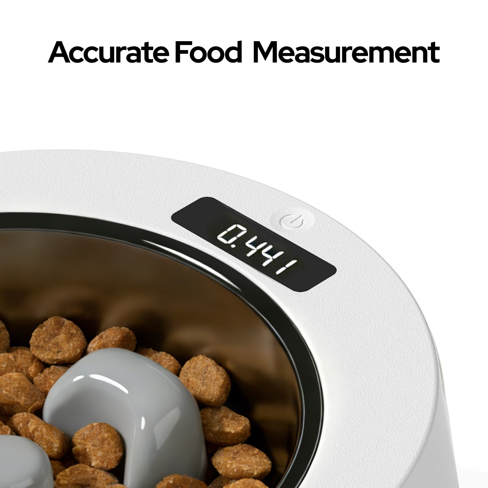 SATELLAI Smart Dog Bowl with Weight & Slow-Feed Function, Accurate Digital Scale, Removable Slow Feeder Insert, Dishwasher Safe, Ideal for Small to Medium Dogs