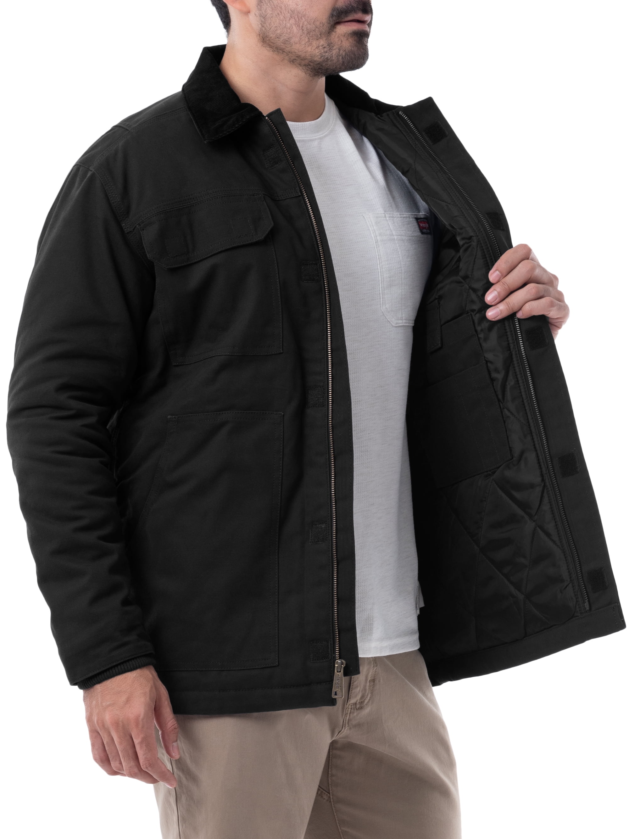 Wrangler Workwear Men's & Big Men's Insulated Duck Quilted Lined Full Zip Jacket, Sizes S-5XL