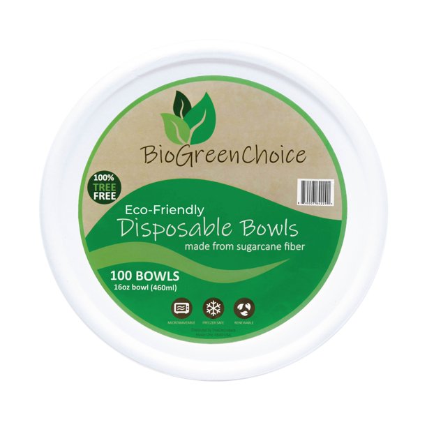 BioGreenChoice 16 oz. White Disposable Paper Bowls Hefty & HeavyDuty