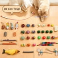 thumbnail image 2 of Cama túnel para gatos MOYMO con 40 juguetes interactivos, blanca, 2 of 9