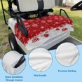 thumbnail image 5 of Red Balls Christmas Golf Cart Seat Covers, Christmas Ball Snowflake Xmas Golf Cart Seat Towel Cover for 2/4 Seater Bench Seats, Breathable Washable Dust & Sun Protection Seats Blanket 51''x31'', 5 of 7