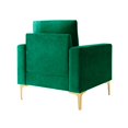 thumbnail image 2 of FOA Micheline 32 inch Wide Modern Velvet Accent Chair in Green, 2 of 8