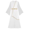 thumbnail image 5 of iiniim Womens Halloween Roman V Neck Queen Princess Ancient Toga Gown Fancy Dress White XXL, 5 of 7