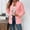 Hot Pink, variant on Women's Solid Color Button Front Casual Jacket With Long Sleeves No Hood​​