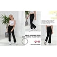 thumbnail image 4 of Langwyqu Girls Yoga Pants V Cross Waist Wide Leg Flare Pants High Waist Bootcut Pants, 4 of 5