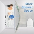 thumbnail image 3 of Tringle de Rideau de Douche Courbée, Tiges de Douche Rondes 42-73 Pouces pour Salle de Bain, Tiges de Douche en Acier Inoxydable Courbées pour Baignoire, Cabine - Nickel Brossé, 3 of 14