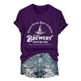 thumbnail image 1 of T-Shirt à Manches Courtes pour Femmes Liquidation T-Shirt Mélangé pour Femmes T-Shirt à Col Rond pour Femmes the Wilches Brewery Stop in for A Spell Imprimé Massachusetts, 1 of 4
