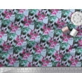 thumbnail image 2 of Soimoi Velvet Fabric Skull Halloween Decor Fabric Printed Yard 58 Inch Wide, 2 of 3