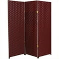 thumbnail image 2 of Oriental Furniture Woven Fiber Low Red/Black Room Divider-48 Inch, 2 of 4