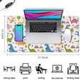 thumbnail image 5 of Long Mouse Pads for Desk,Colorful Cartoon Dinosaurs Scenery Desk Mats on Top Of Desks, Desk Mouse Pad Extra Large with 3mm Non-Slip Base and Stitched Edge for Gaming,Work,Home 31.5"x15.7", 5 of 5