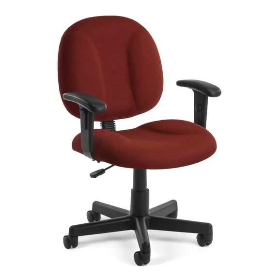OFM Comfort Series Model 105 Task Office Chair with Arms, Wine