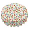 thumbnail image 2 of Pioneer Flower Floral Print Pattern Round Tablecloth 60 X 60 Inch, Wrinkle Resistant Wipeable Table Cloth for Kitchen Dining Picnic Patio Party, 2 of 6