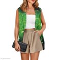 thumbnail image 4 of Chririnla St. Patrick's Versatile Sleeveless Business Waistcoat for Work Spring, Loose Fit Women's Sleeveless Waistcoat Vest, 4 of 11
