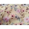 thumbnail image 4 of oneOone Cotton Poplin Cream Fabric Flower & Leaves Watercolor Sewing Material Print Fabric By The Yard 56 Inch Wide, 4 of 4