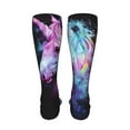 thumbnail image 6 of Pofeuu Rainbow Spotted White Horse Print Stockings, Adult Running Hiking Socks for Youth and Adult-One Size, 6 of 8
