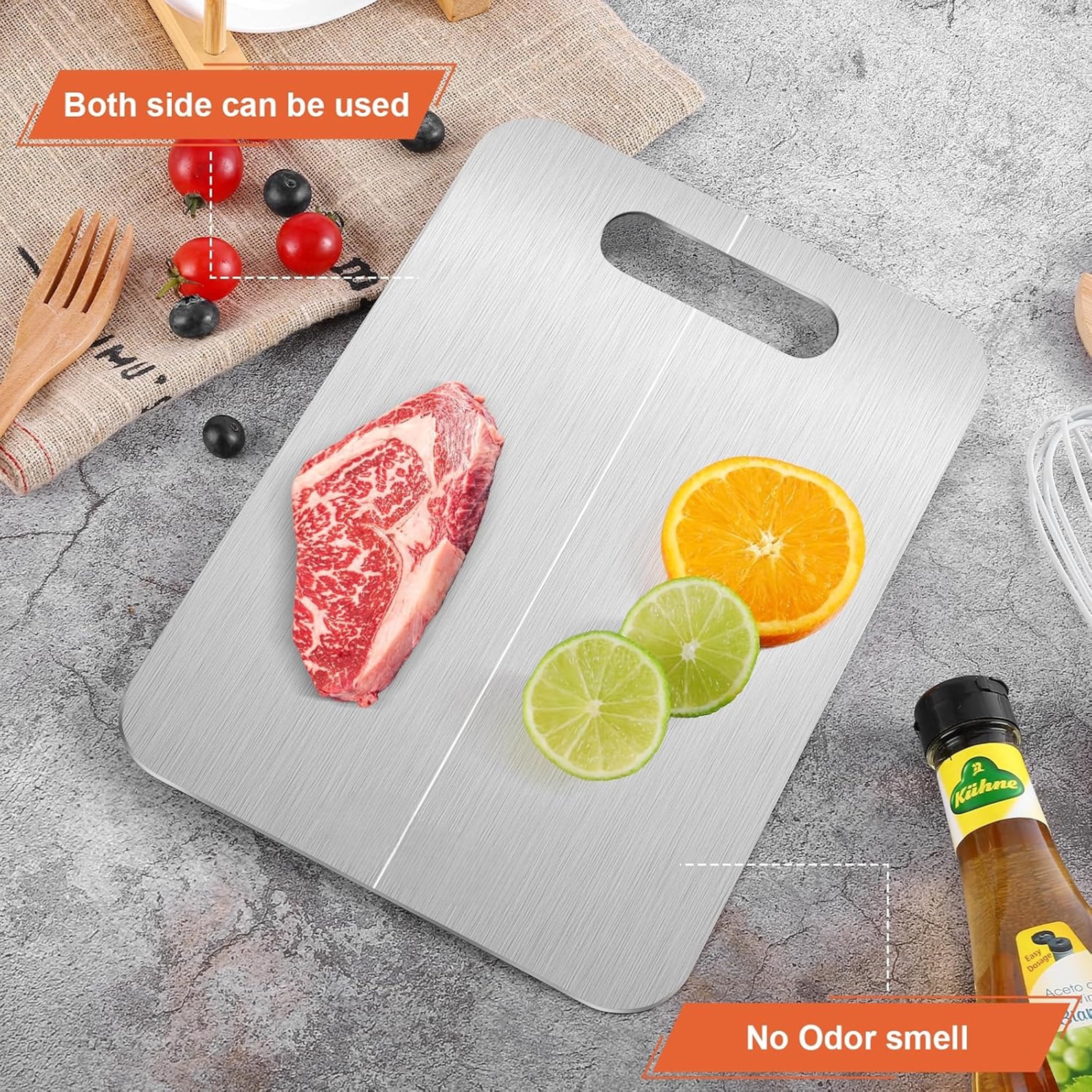 Titanium Cutting Board-3 pack Titanium Cutting Boards for Kitchen/Double Sided Titanium Cutting Mat-D