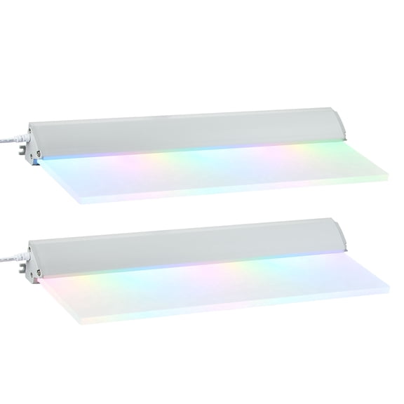 onn RGBIC LED Floating Shelves, 2 Pack