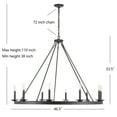 thumbnail image 3 of SAFAVIEH Telta 10 Light Industrial Adjustable Chandelier, Bronze Black, 3 of 3