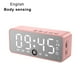 thumbnail image 4 of Superficie del espejo 3-en-1 Reloj de alarma Gran pantalla Bluetooth Compatible con Bluetooth Reducción de ruido Altavoz Tiempo real Temperatura Relojes Tipo 3 Rosa seitruly HA011424-08, 4 of 6