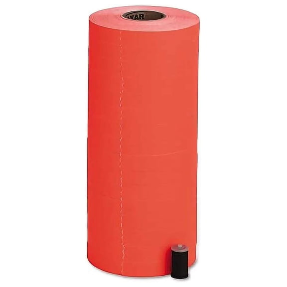 Monarch 1110 Fluorescent Red One Line Price Marker Labels - 16 Rolls, Blank Pricing Labels for Monarch 1110 Pricing Gun - 7/16 x 3/4 Inches, (925019)