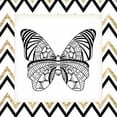 thumbnail image 3 of Allen, Kimberly 12x12 Black Modern Framed Museum Art Print Titled - Zig Zag Butterfly 3, 3 of 5