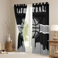 thumbnail image 3 of Erosebridal Young Gamer Curtains & Drapes Basketball Curtains, Sport Theme Blackout Curtains Black Grey Gray Living Room Curtains, 3 of 6