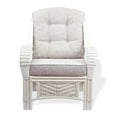 thumbnail image 6 of Alexa Living Armchair w/Ottoman White Color, Natural Rattan Wicker Handmade Design, 6 of 8