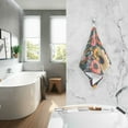 thumbnail image 2 of Yayeee 100% Cotton Hand Towels for Bathroom 16" x 28" Soft Absorbent Kitchen Towel, Large Colorful Flowers, 2 of 7