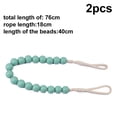 thumbnail image 2 of Wood Bead Curtain Bead Curtain Curtain Curtain Tiebacks with Wooden Beads for Festival Home Party Decor, 2 of 5