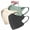 Black；Khaki；Green, variant on 60pcs 3D Stereo KN95 Face Mask Color Mixing 4 Layer Cup Dust Safety Masks Filter Efficiency≥95% Breathable Elastic Ear Loops Masks，Black/Khaki/Pink