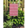 thumbnail image 2 of NUDECOR Tooth Corporate Red and White Houndstooth Pattern Abstract Check Checkered Garden Flag Decorative Flag House Banner 28x40 inch, 2 of 2