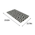 thumbnail image 3 of Jacenvly Christmas Door Decorations Washable Non-Shedding European Retro Lattice Printed Floor Mat Door Mat Sewer Mat Entrance Door Kitchen Bathroom Mat Non-Slip Mat Christmas Decor, 3 of 7