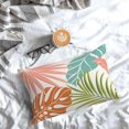 thumbnail image 3 of Summer Tropical Pillow Covers 12x20 Set of 2, Monstera Palm Leaf Pillowcase Green Orange Botanical Coral Summer Throw Pillows Outdoor Decor Farmhouse Cushion Case Linen Decorative for Home, 3 of 6
