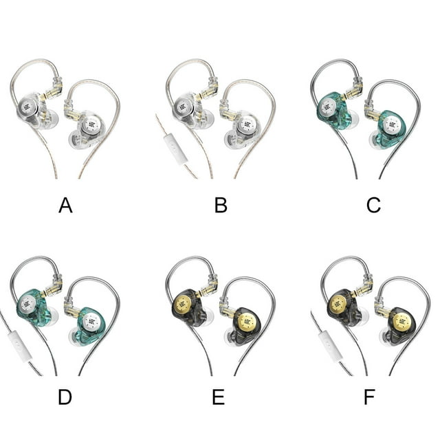 KZ Mobile Phone Wired Earphone Jogging Noise Reduction Detachable Headset Computer MP3 HiFi Gaming Headphone L Shaped Connector Transparent Mic