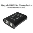 thumbnail image 2 of USB Printer Sharing Device, 2 in 1 Out Printer Sharing Device, 2-Port Manual Kvm Switching Splitter Hub Converter Black, 2 of 7
