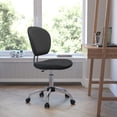 thumbnail image 2 of Pemberly Row Chaise de Bureau Pivotante Moderne à Dossier Mi-Haut en Maille, Gris, 2 of 6