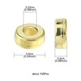 thumbnail image 3 of 100pc CCB Plastic Beads Flat Round/Disc Golden 6x2mm Hole: 2.2mm, 3 of 5