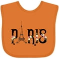 thumbnail image 3 of Inktastic Paris Eiffel Tower with Flowers Boys or Girls Baby Bib, 3 of 4
