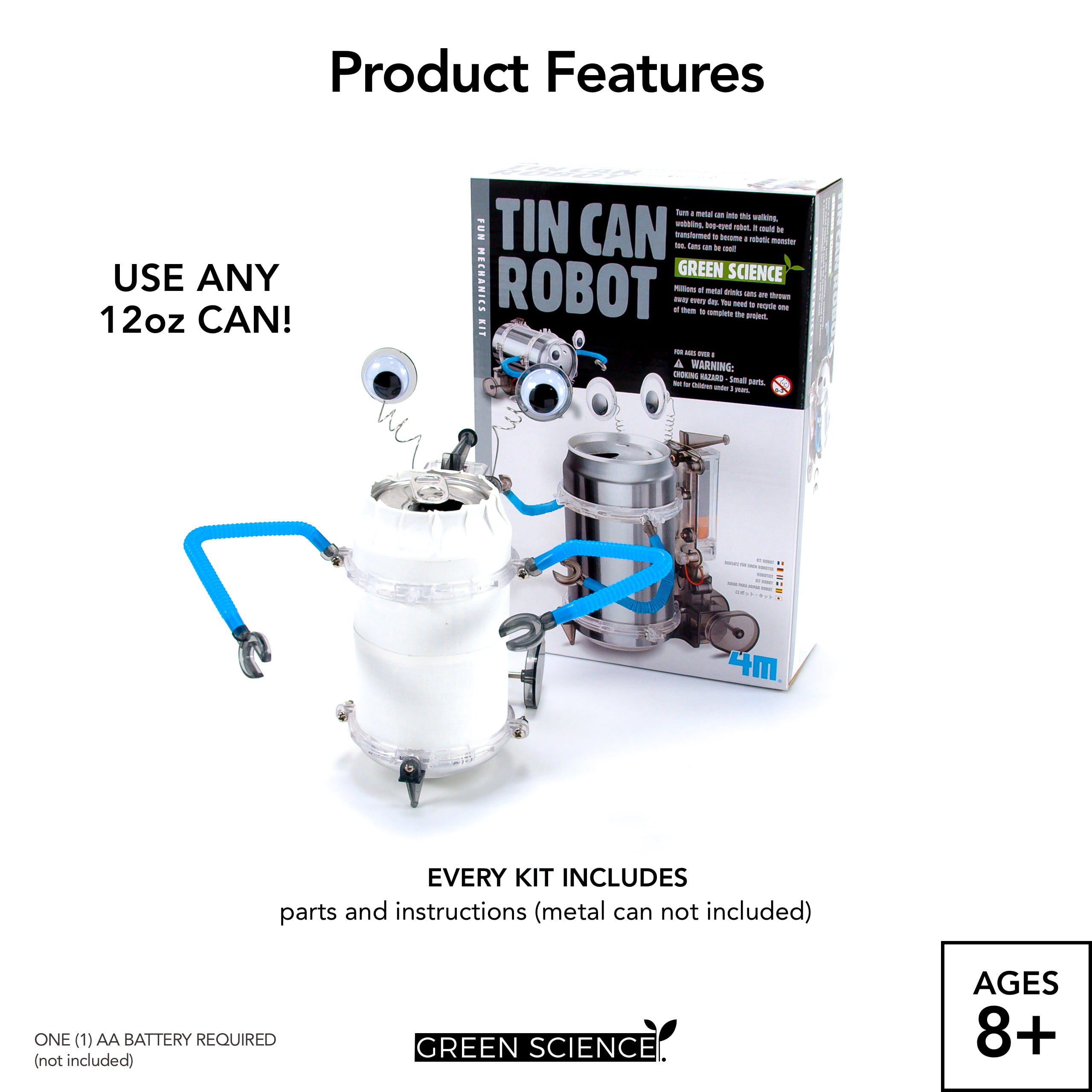 4M Tin Can Robot Science Kit, 1 Each