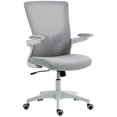thumbnail image 1 of Ergonomic Office Chair with Lumbar Support & Flip-Up Armrests - Grey Mesh Task Desk Chair for Home Office, Living Room, or Study - Adjustable Height & Swivel, 1 of 7