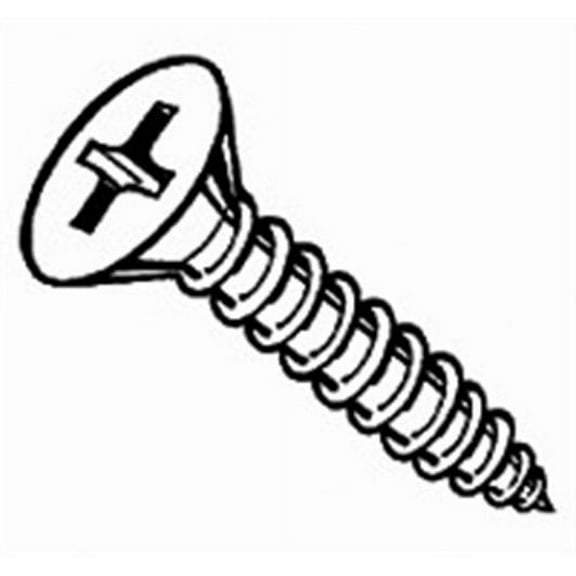 #8 x 1" Zinc Phillips Flat Head Sheet Metal Screws SMSFLS-116 (100 pcs)