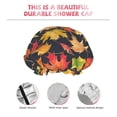 thumbnail image 3 of KLL Colorful Maple Leaves Pattern Shower Cap & Bath Cap for Women,Reversible Oversized Waterproof Shower Caps for all Hair Lengths,Elastic Reusable Bathing Hair Cap, 3 of 6