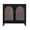 Black Arch, variant on Sango Orre 2 - Door Solid Wood Cabinet with Rattan, Adjustable Shelf, Brown