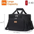 thumbnail image 5 of Lifewit Large Soft Cooler Lunch Bag, Insulated Lunch Box, Cooling Tote for Adult, Men, Women, Work, Roadtrip, Party, Camping, Leakproof, Waterproof, 40-Can (24L), Black, 5 of 7