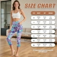 thumbnail image 6 of SCRAWLGOD Mermaid Scales Blue Violet Women's Workout Capri Leggings for Women with Pockets Active Lightweight High Waisted Legging for Running Yoga Pants Gym Casual Summer, S, 6 of 7