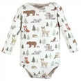 thumbnail image 4 of Hudson Baby Cotton Long-Sleeve Bodysuits, 3-Pack, Newborn- 24 Months, 4 of 5