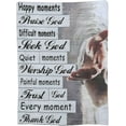 thumbnail image 2 of Christian Religious Bible Verse Scripture Prayer Jesus Plush Throw Blankets Fleece Blanket for Couch Bed Warm Throw Blanket for Women Men Boy Girls Gift Living Room Decor, 2 of 6