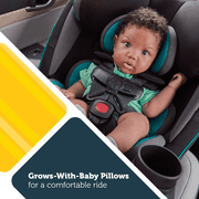 Safety 1st Grow and Go All-in-One Slim Convertible Car Seat Rear Facing, (5-40 lbs), Forward Facing (30–65 lbs), High Back Booster Seat (40-100 lbs.), Green Gables