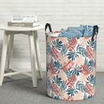 thumbnail image 7 of KLL Tropical Leaves Waterproof Foldable Laundry Hamper Bucket with Handles for Storage Bin,Kids Room,Home Organizer (Medium ), 7 of 7